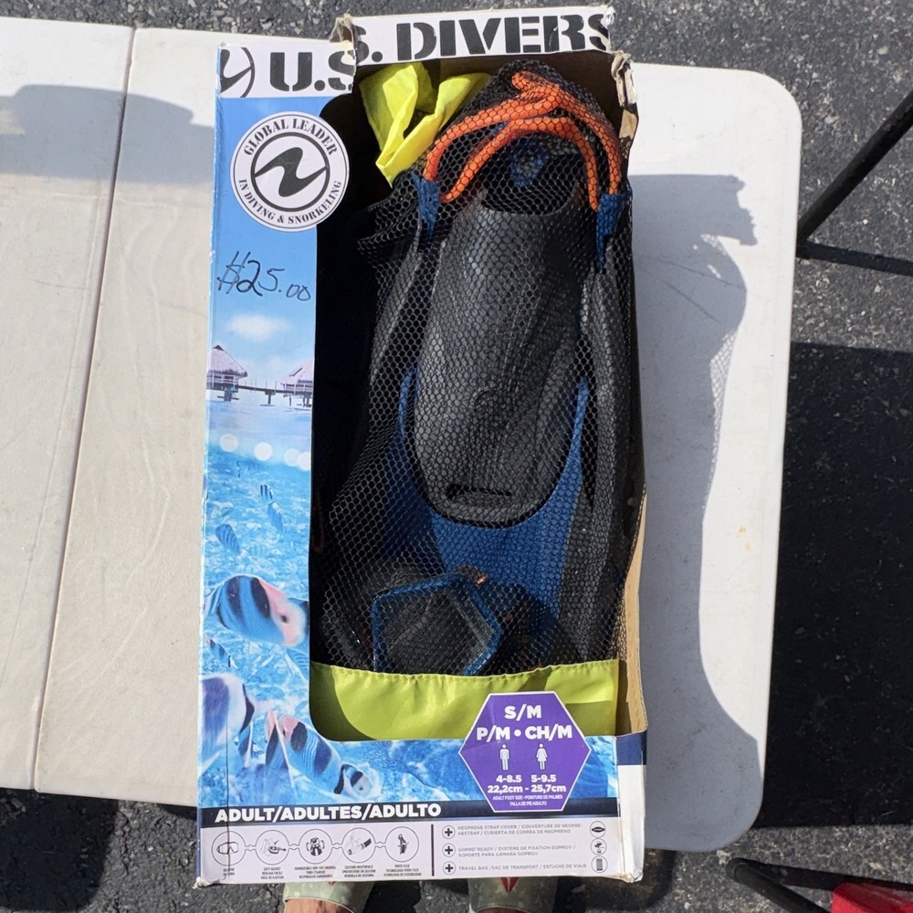 U.S. Divers Silicone Snorkel Set Mask & Snorkel Size S/M MPN 1330893